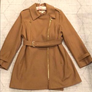 Michael Kors knee length camel coat (size 16)